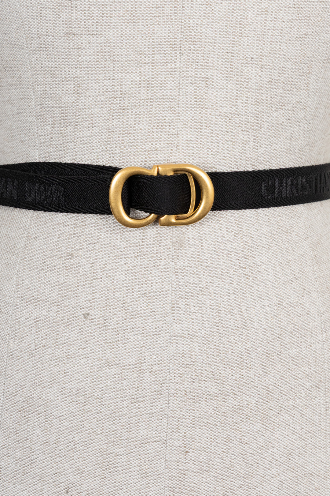 CHRISTIAN DIOR CD Belt Canvas Black