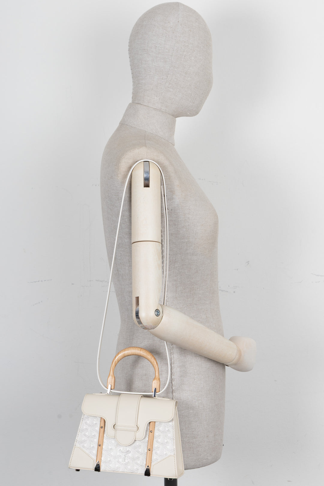 GOYARD Mini Saigon Bag White