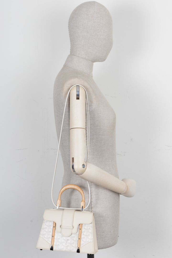 GOYARD Mini Saigon Bag White