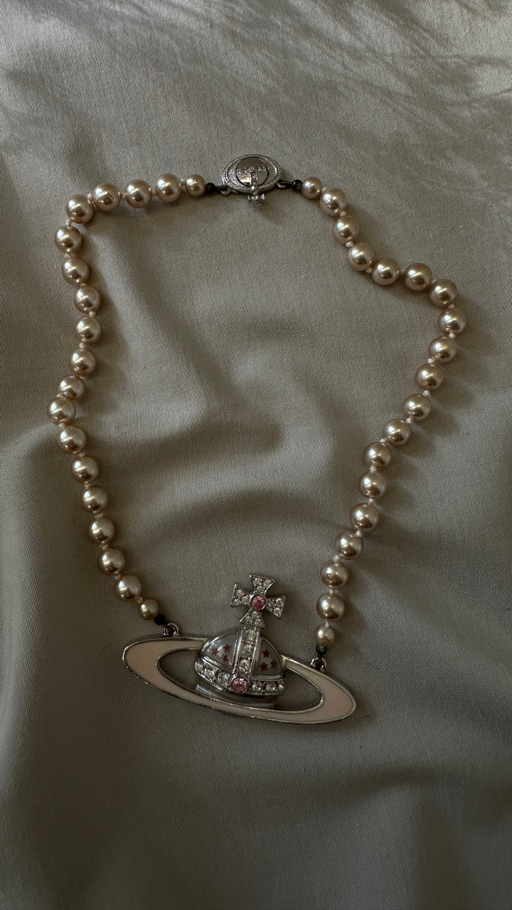 VIVIENNE WESTWOOD Pearl Chocker Champagne