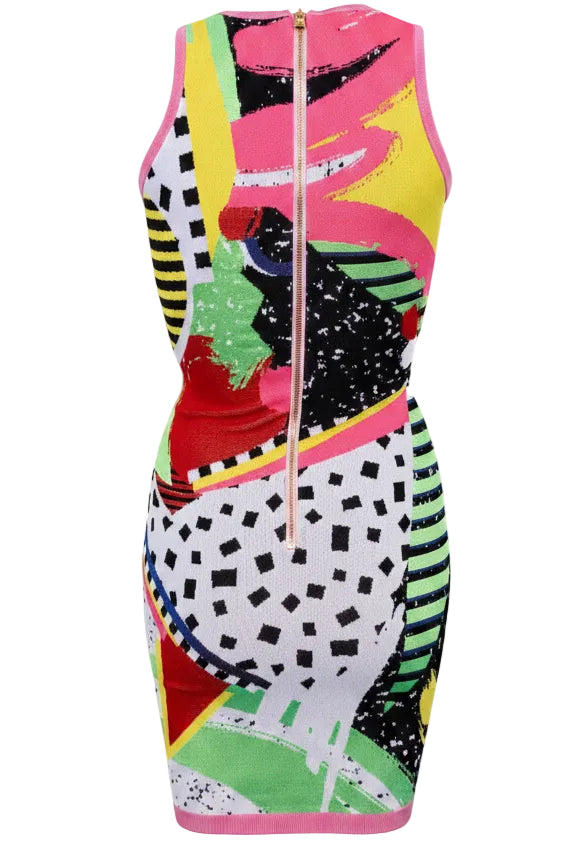 BALMAIN Sleeveless Dress Multicolor