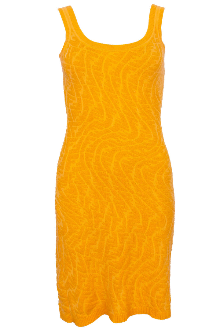 FENDI FF Vertigo Dress Yellow