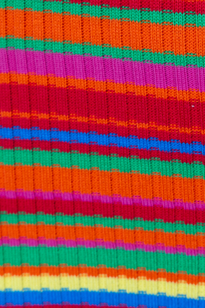 Robe à manches courtes multicolore VERSACE