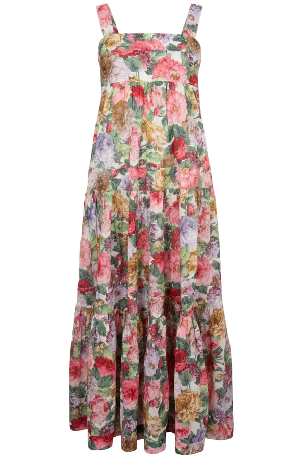ZIMMERMANN Sleeveless Flower Print Dress Multicolor
