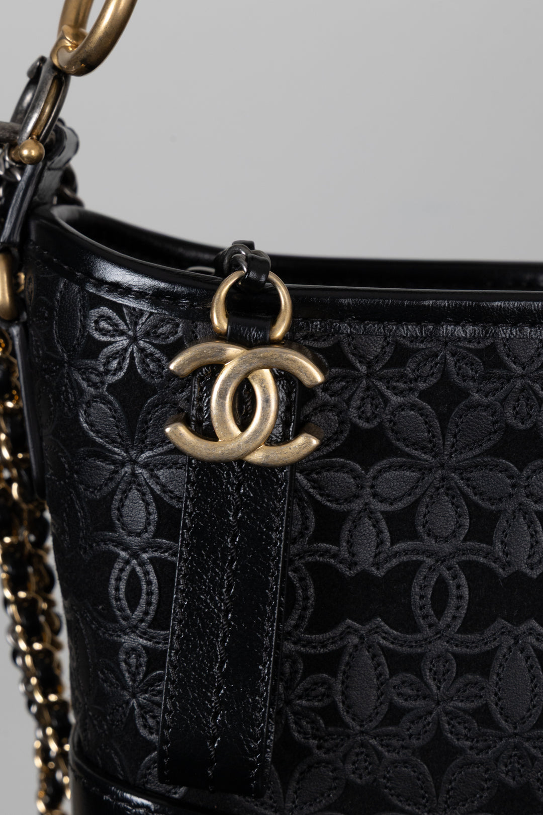 CHANEL 2019 Embroidered Small Gabrielle Black