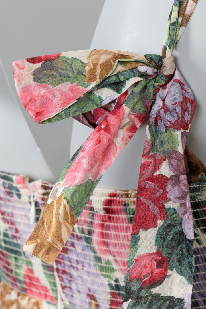 Robe sans manches à imprimé floral multicolore ZIMMERMANN