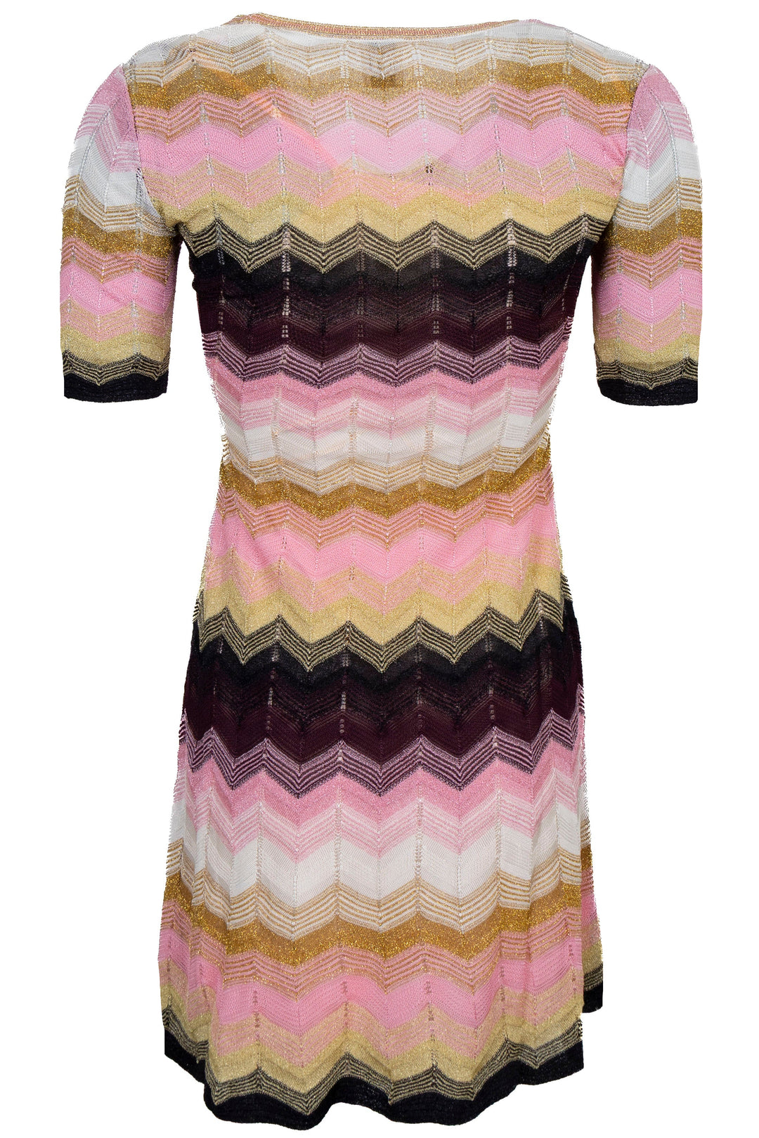 MISSONI Wave Print Short Sleeve Dress Multicolor