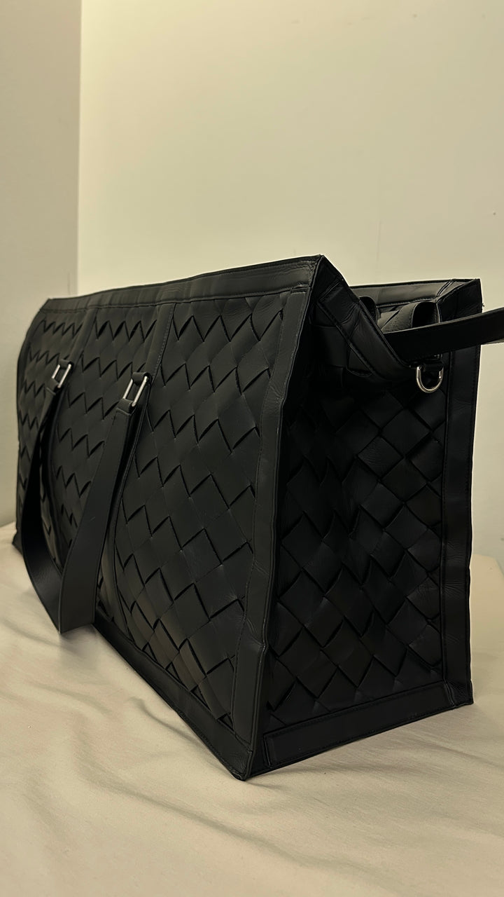 BOTTEGA VENETA Hold All Duffle Intrecciato Black