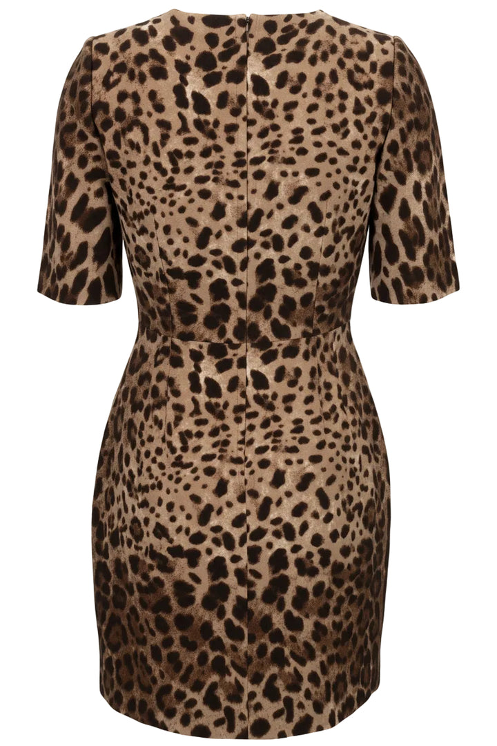 DOLCE&GABBANA Cheetah Print Dress Brown