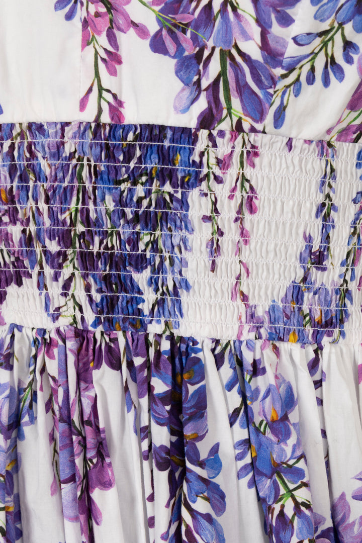 DOLCE&GABBANA Wisteria Print Dress Multicolor