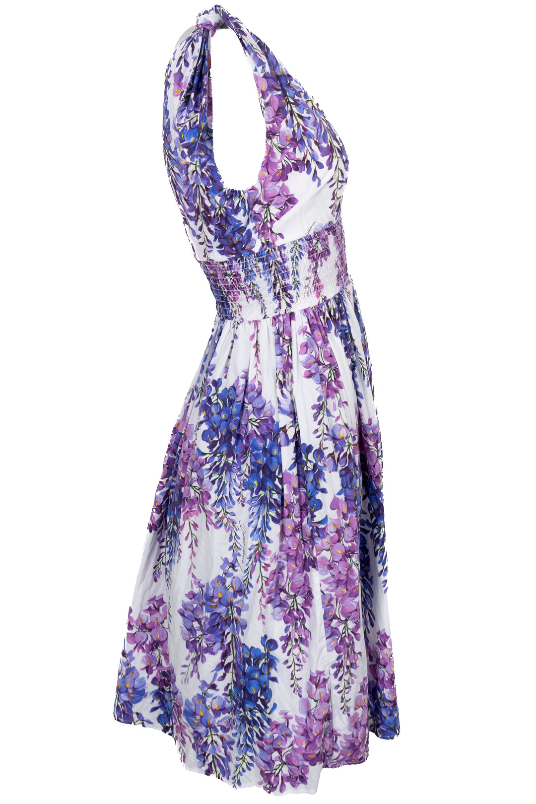 DOLCE&GABBANA Wisteria Print Dress Multicolor