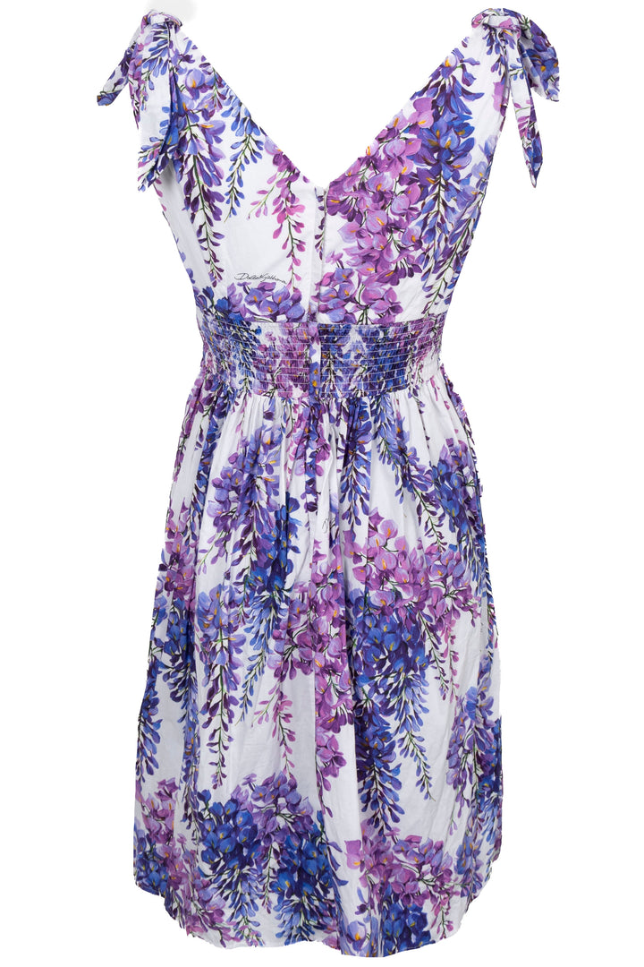 DOLCE&GABBANA Wisteria Print Dress Multicolor