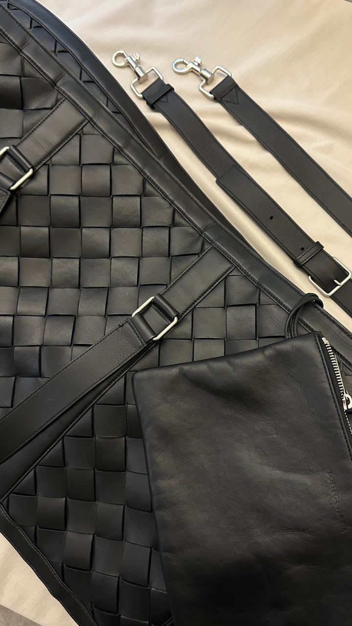 BOTTEGA VENETA Hold All Duffle Intrecciato Black