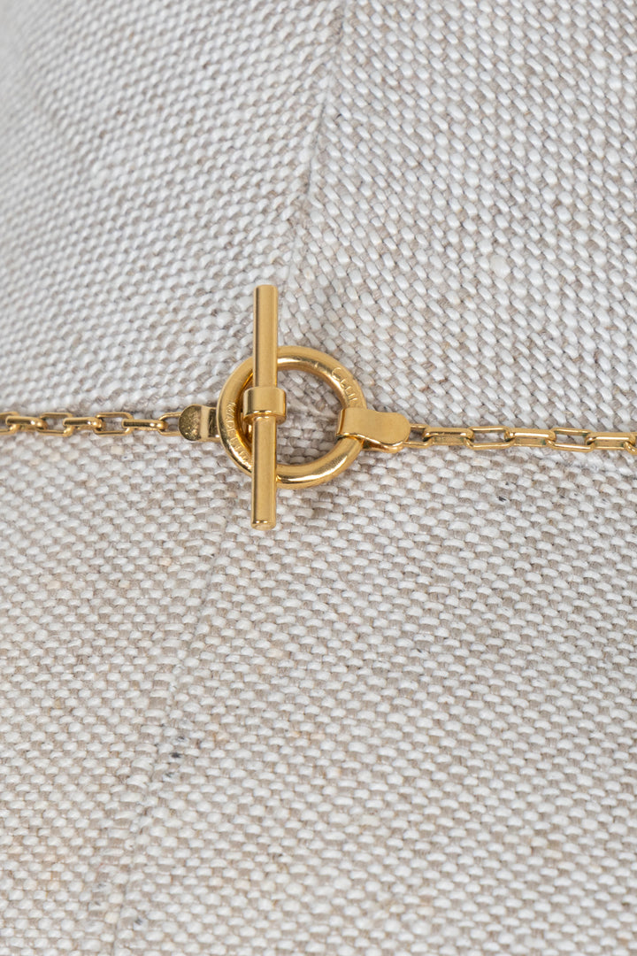 CELINE Knot Disc Pendant Necklace Glod