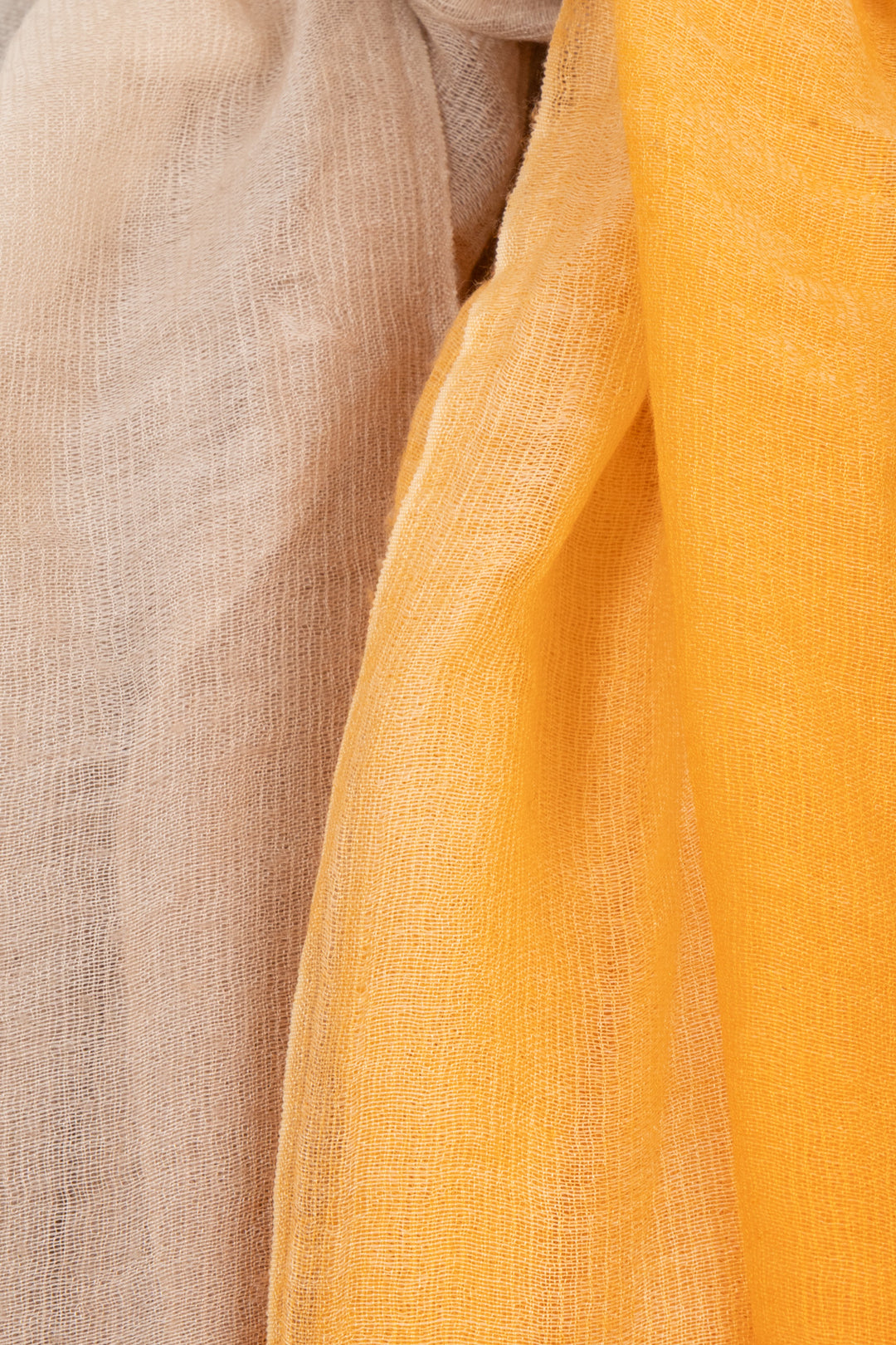 HERMÈS Ombre Scarf Cashmere Silk Orange Beige