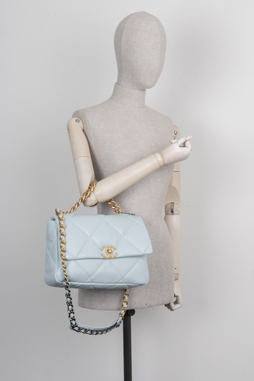 CHANEL 19 Large Bag Pastel Blue