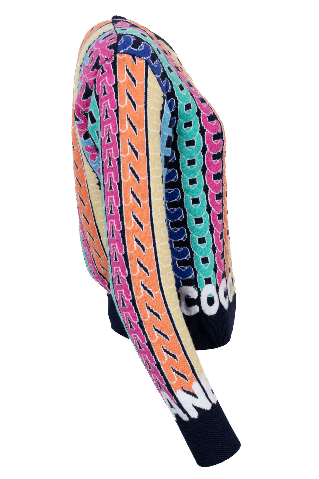 CHANEL 2021 Rainbow Logo Tricot Multicolore