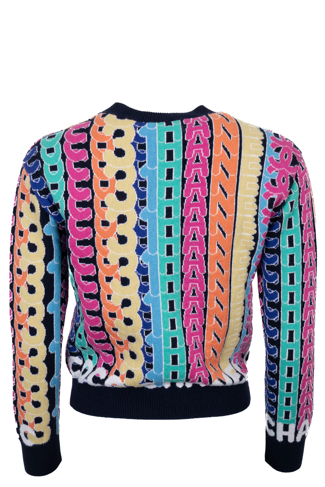 CHANEL 2021 Rainbow Logo Tricot Multicolore