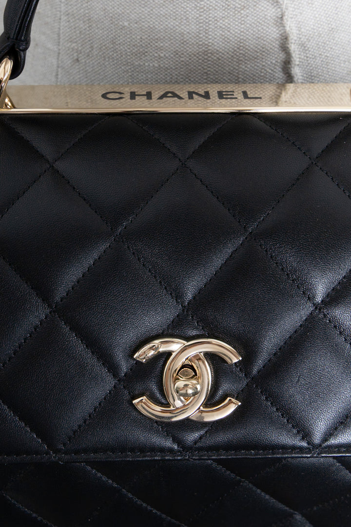 CHANEL Trendy Top Handle Bag Black