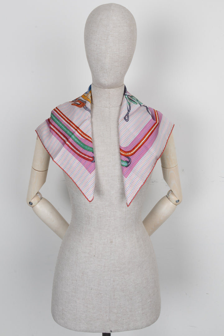 HERMÈS Chevaloscope Neon Pointille 70 Silk Carré