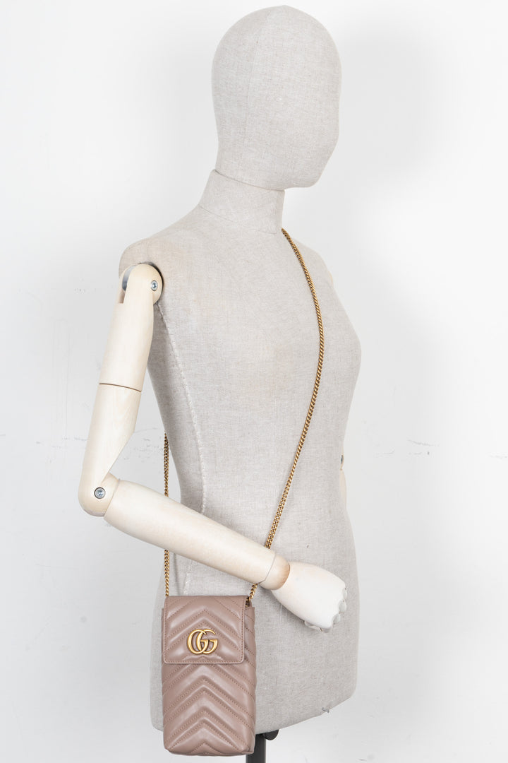 Sac bandoulière GUCCI GG Marmont Mini Nude