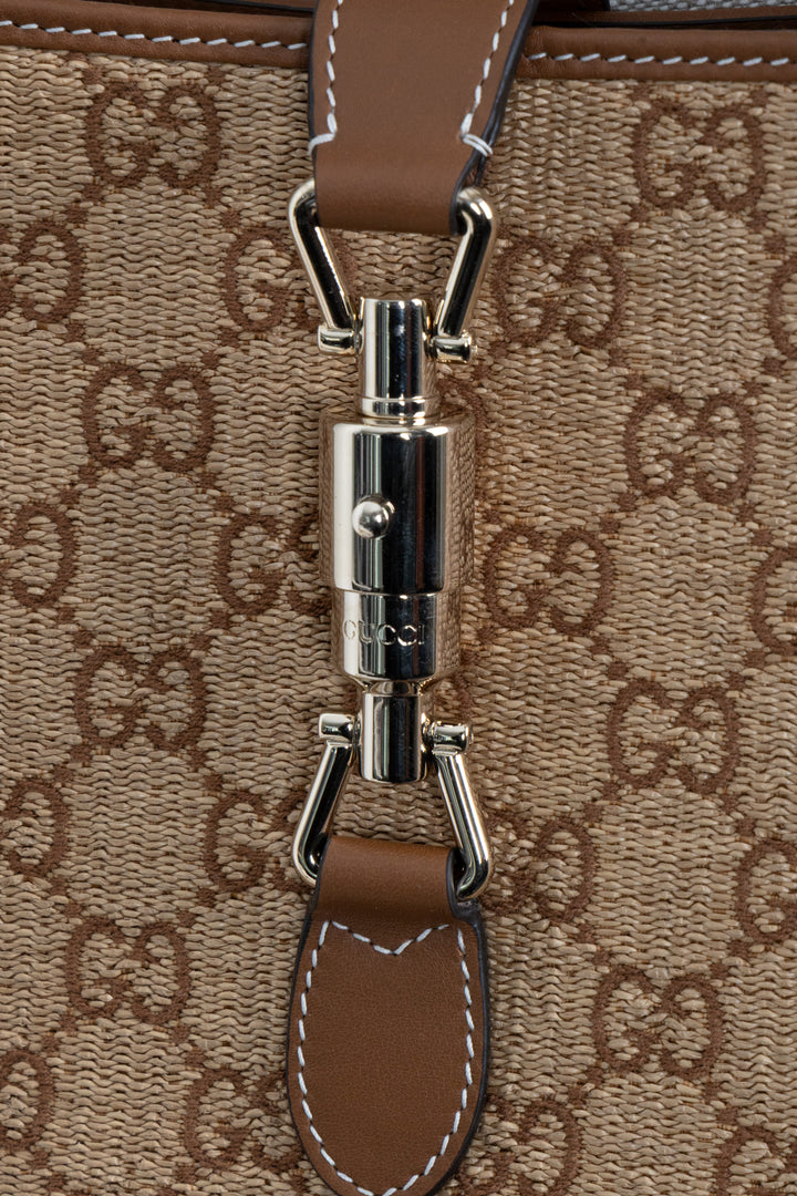 GUCCI Jackie 1961 Raffia Supreme Brown