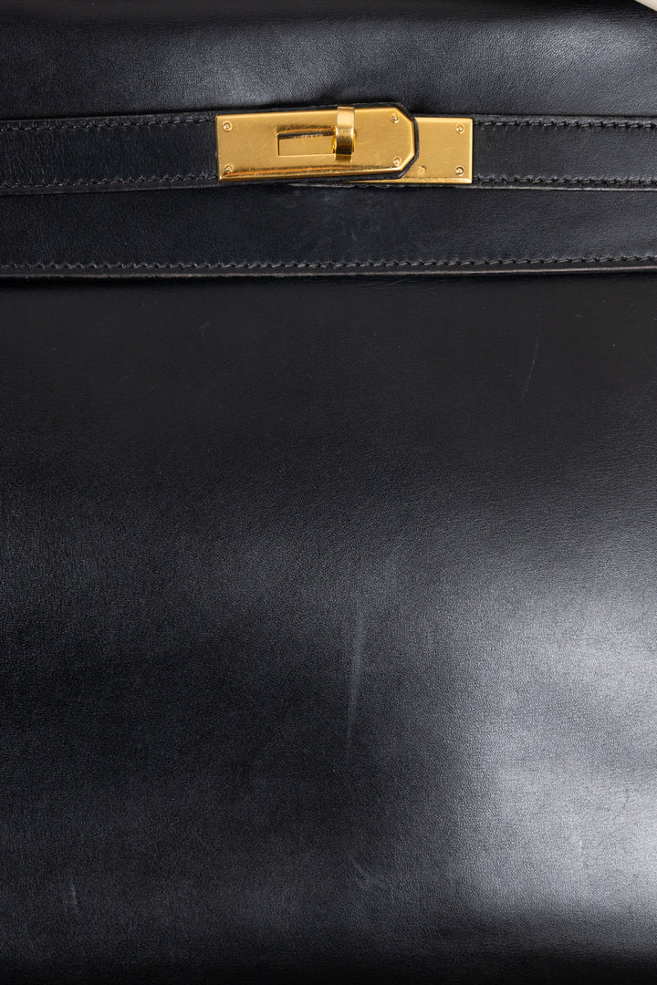 HERMÈS Vintage Kelly 32 Box Black