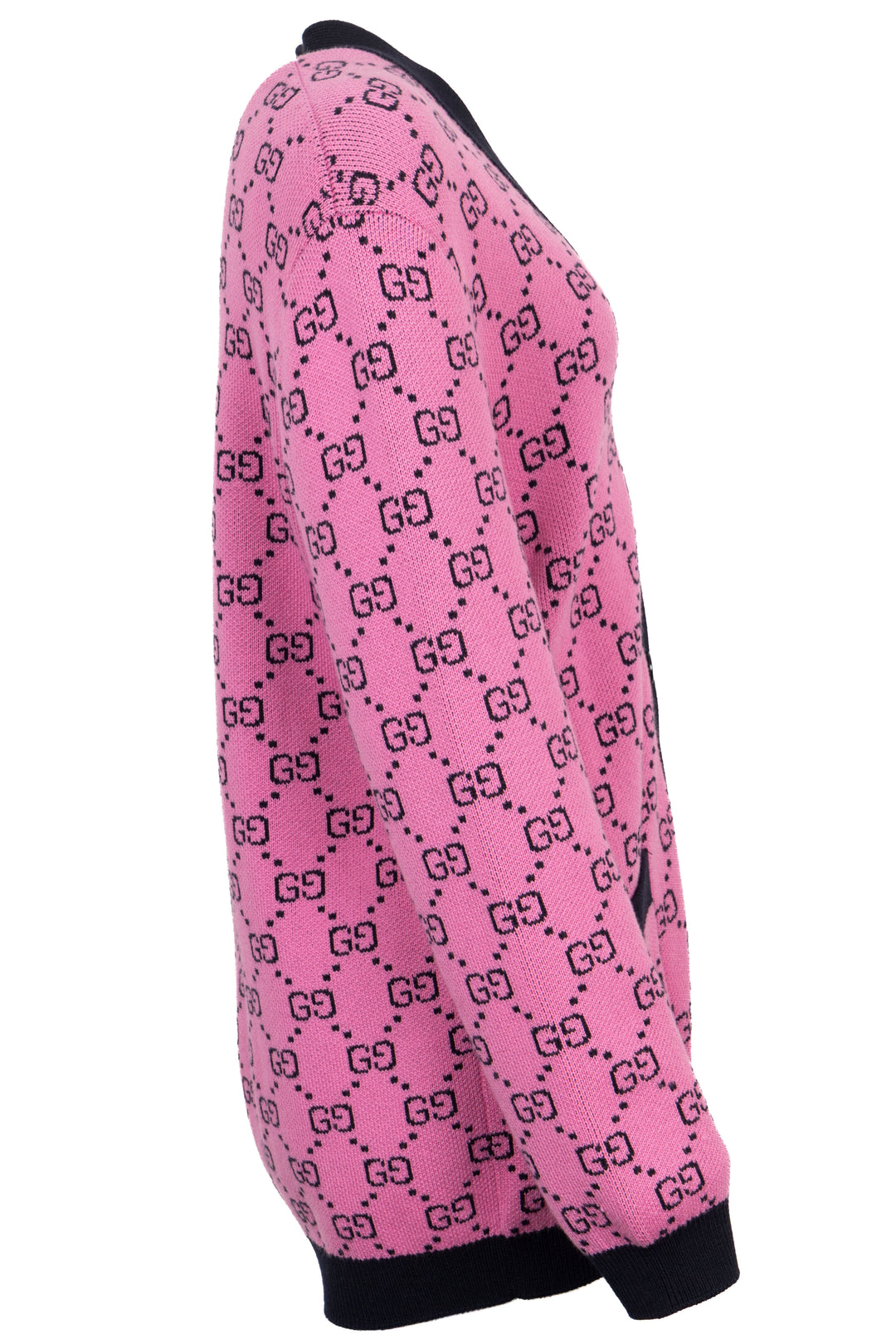 GUCCI GG Cardigan Oversize Rose Noir
