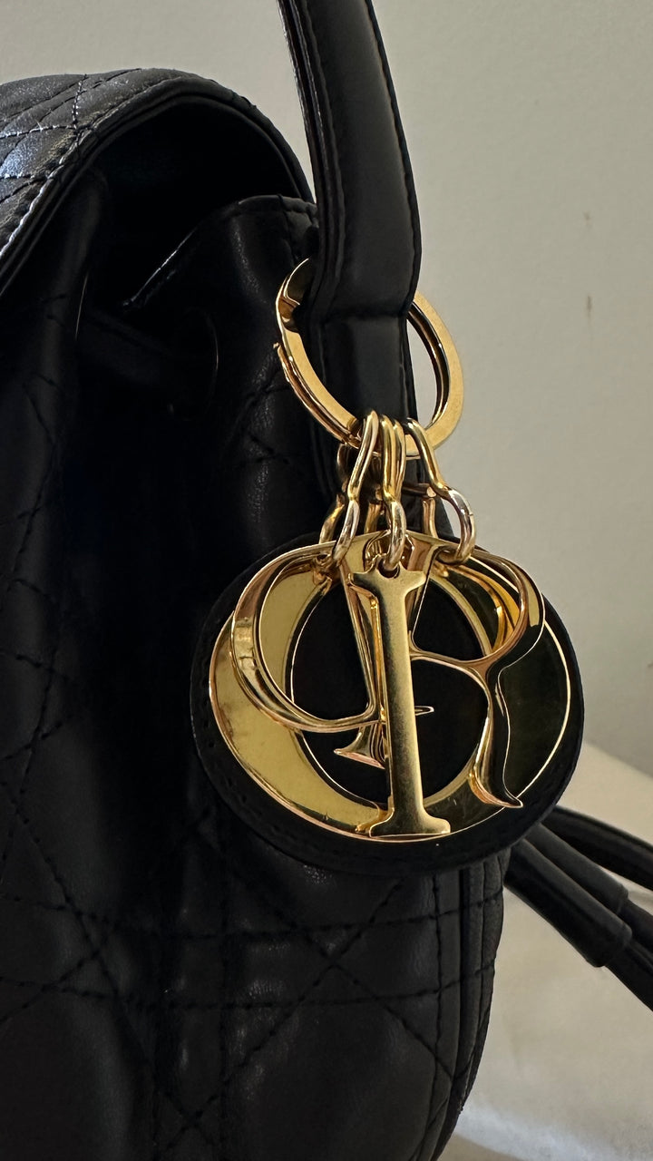 CHRISTIAN DIOR Lady Dior Backpack Cannage Black