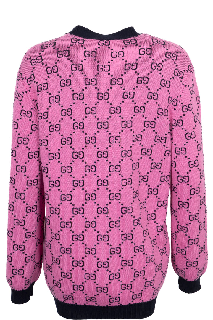 GUCCI GG Cardigan Oversize Rose Noir