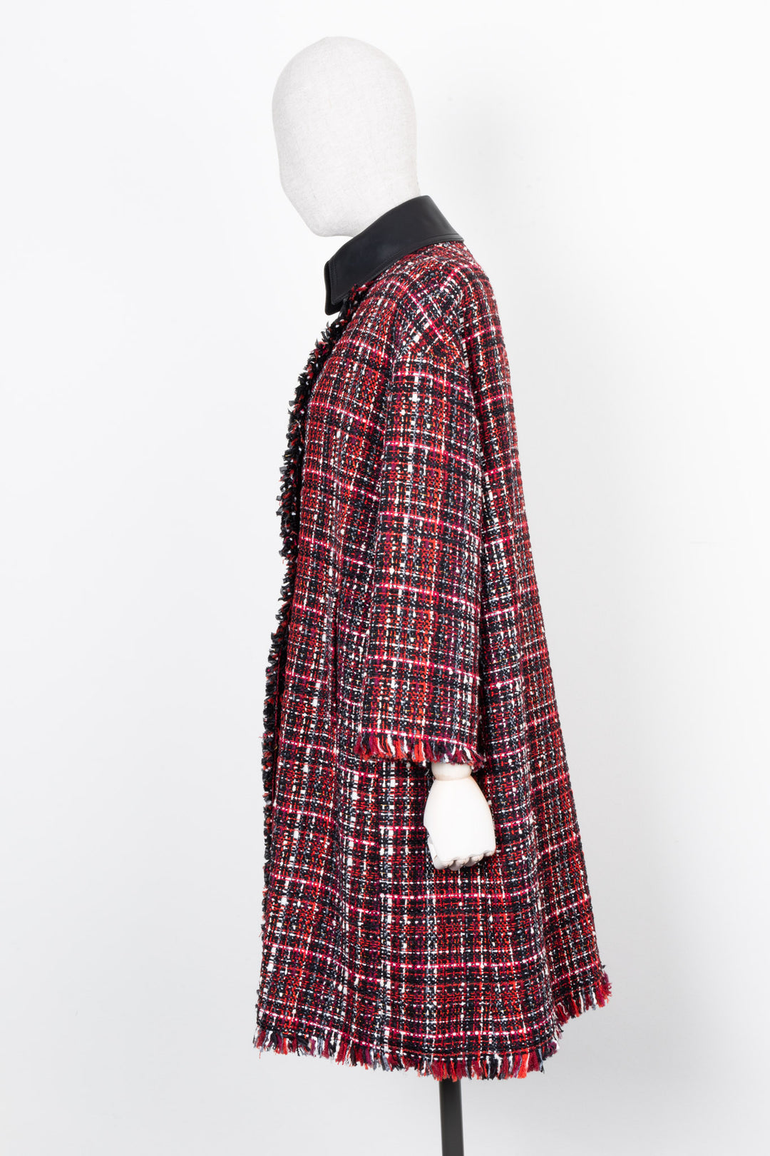 ALEXANDER MCQUEEN Tweed Coat Red