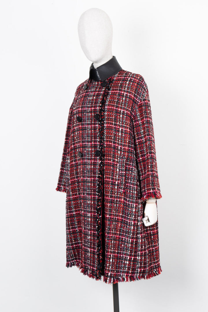 ALEXANDER MCQUEEN Tweed Coat Red