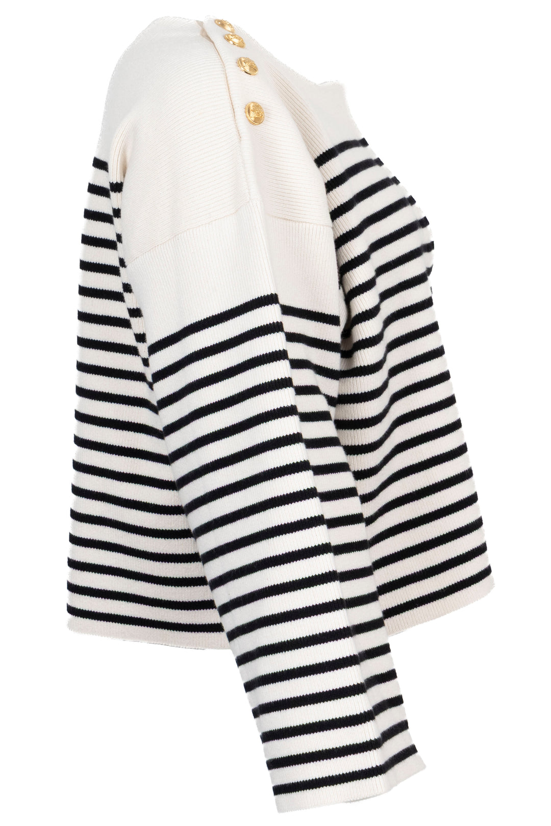 CELINE Pullover Striped Black Ivory