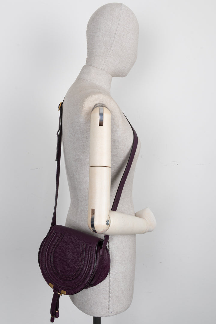 CHLOÉ Mini Marcie Crossbody Bag Purple