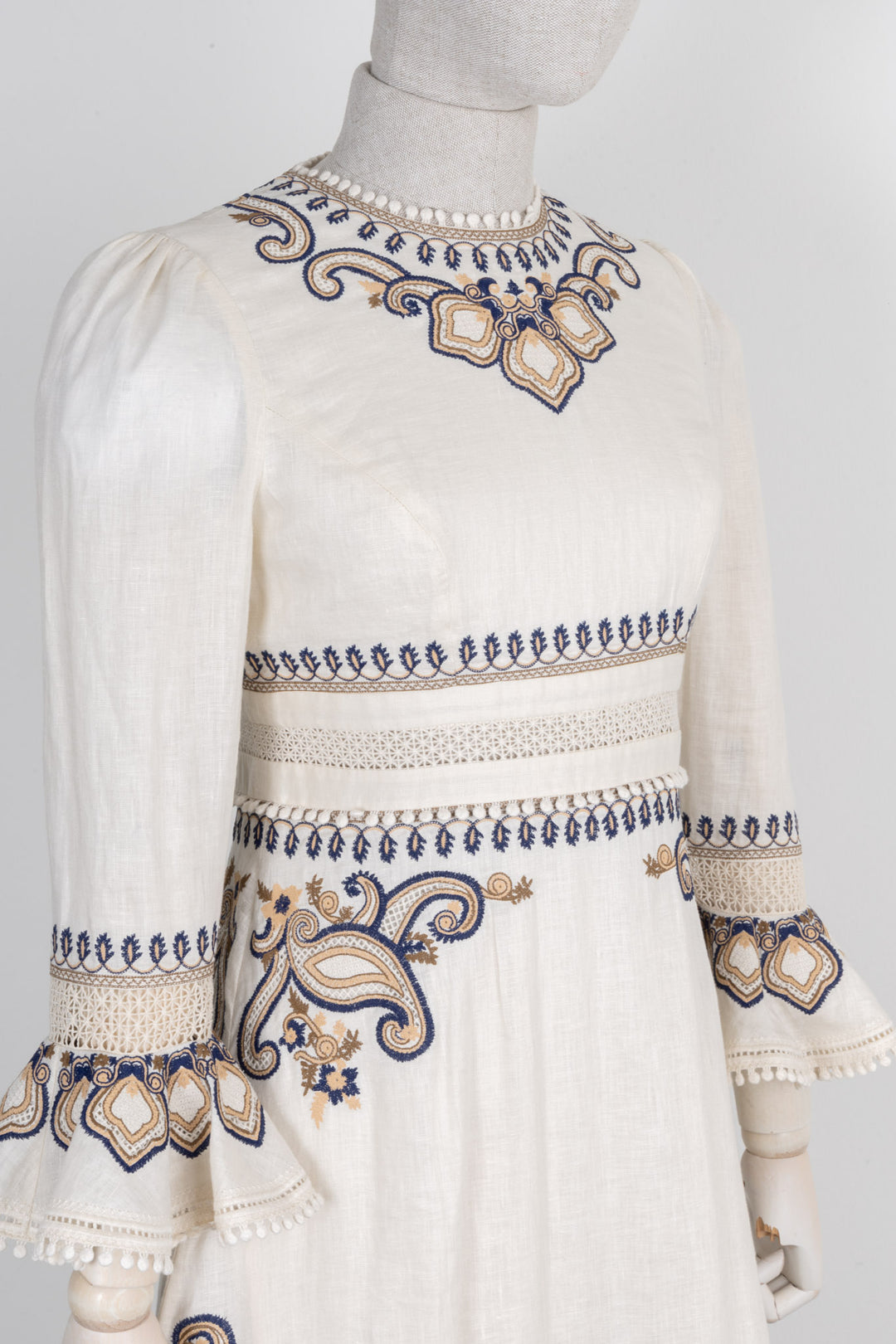 ZIMMERMANN Embroidered Dress Ivory REAWAKE ZIMMERMANN Embroidered Dress Ivory REAWAKE