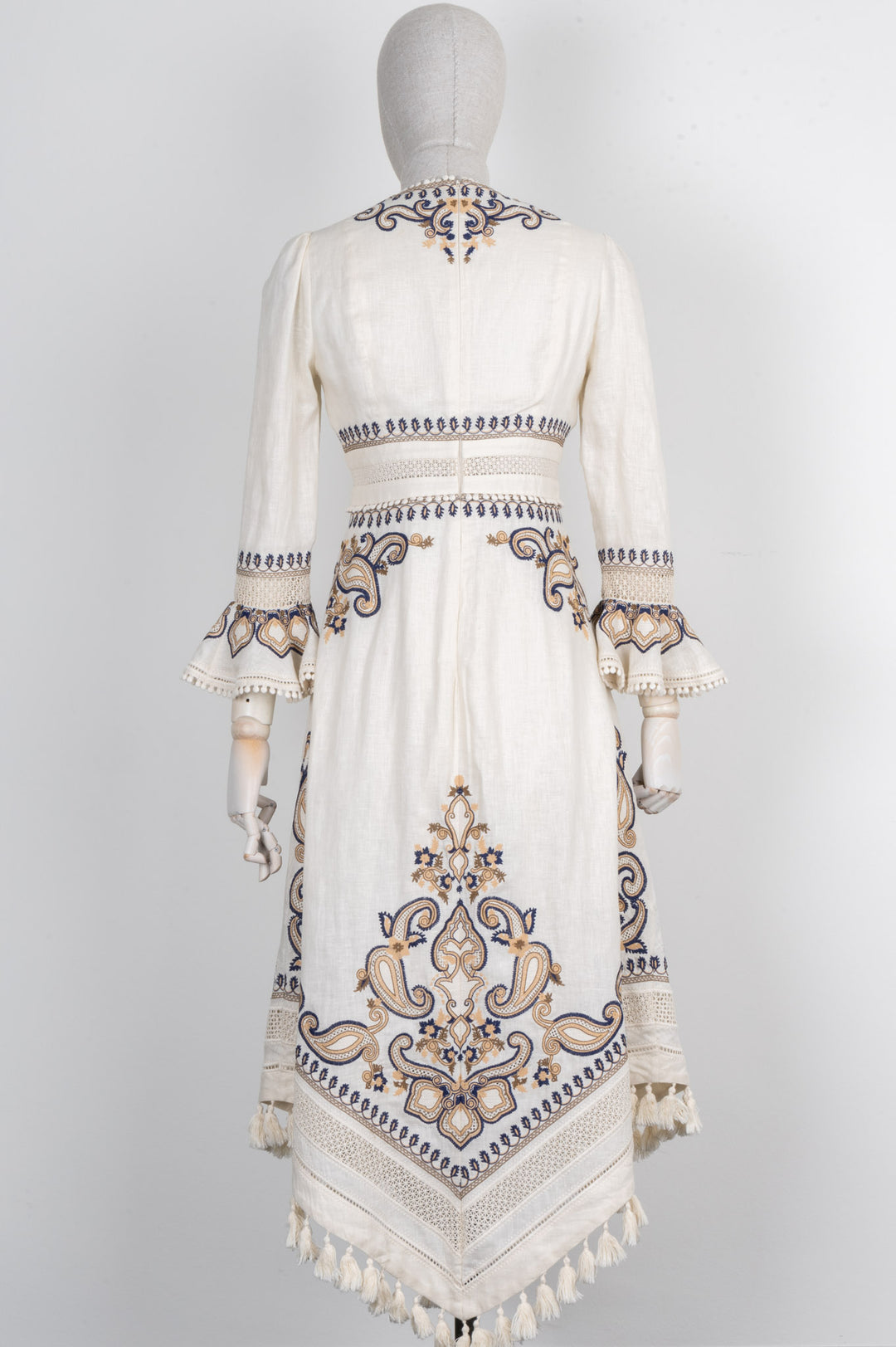 ZIMMERMANN Embroidered Dress Ivory REAWAKE ZIMMERMANN Embroidered Dress Ivory REAWAKE