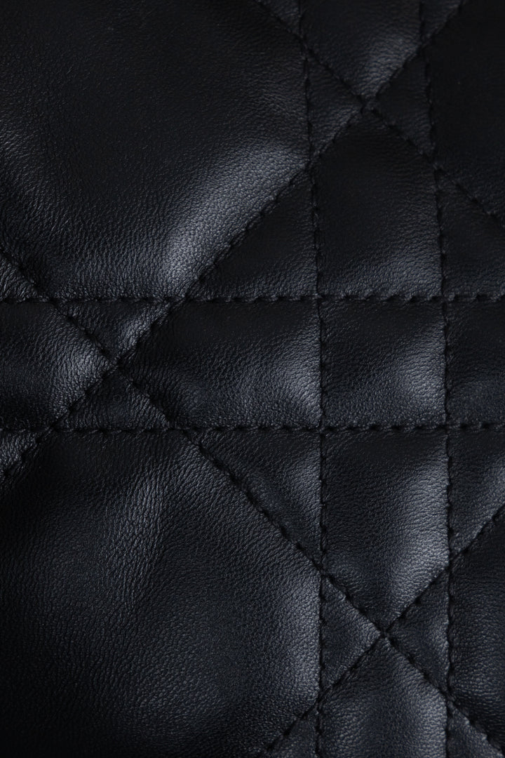 CHRISTIAN DIOR Small Vibe Hobo Bag Black White