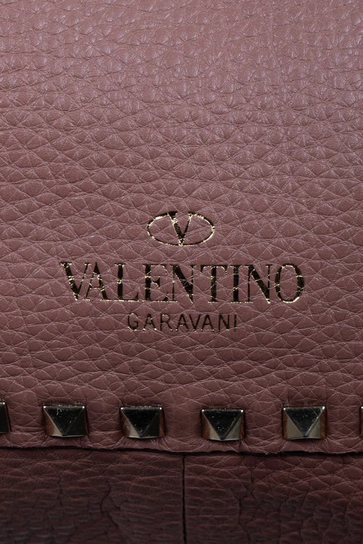 Sac Valentino Rockstud réversible rose-brun bleu
