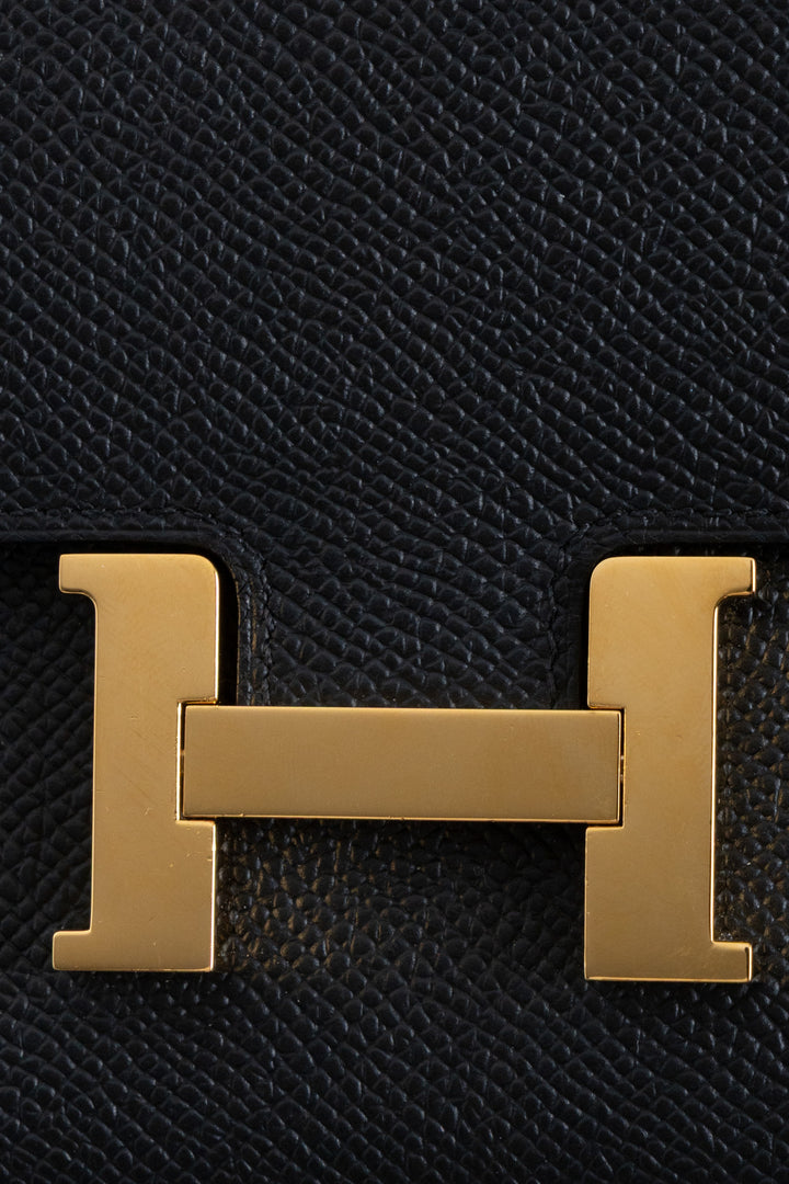 HERMÈS Constance Wallet To Go Epsom Noir