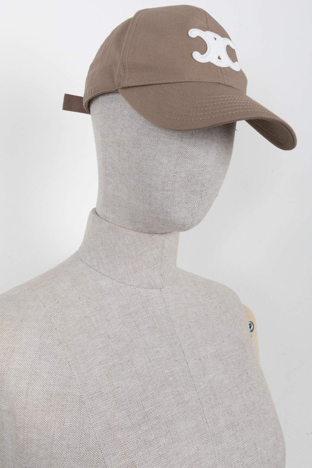 CELINE Triomphe Baseball Cap Beige