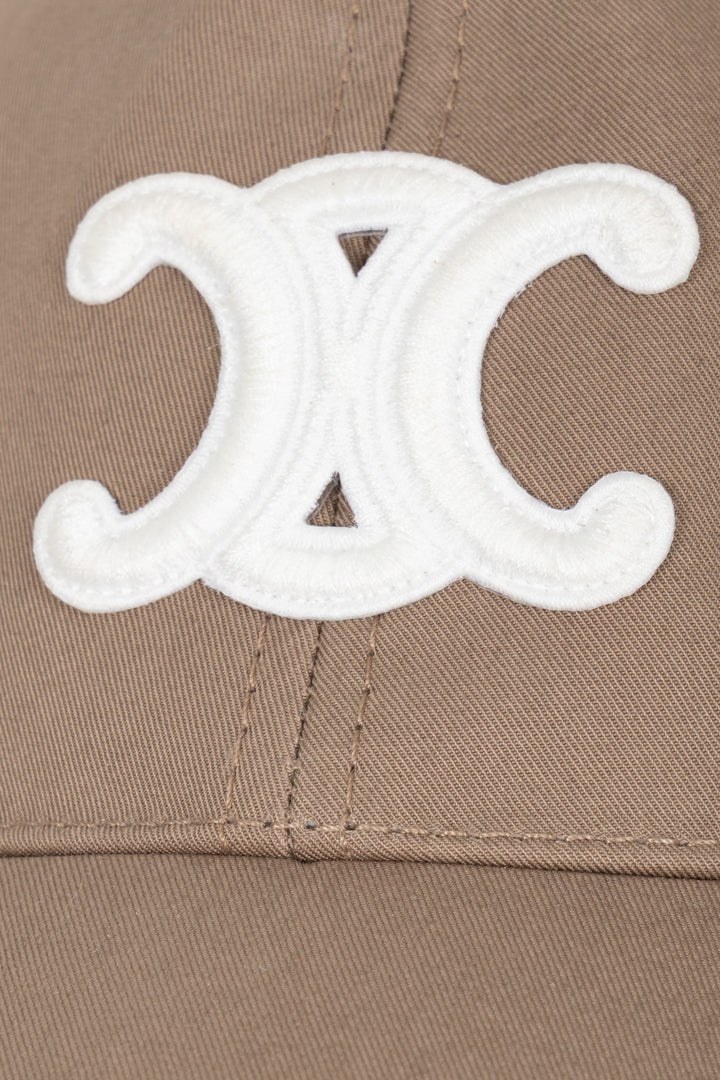 CELINE Triomphe Baseball Cap Beige