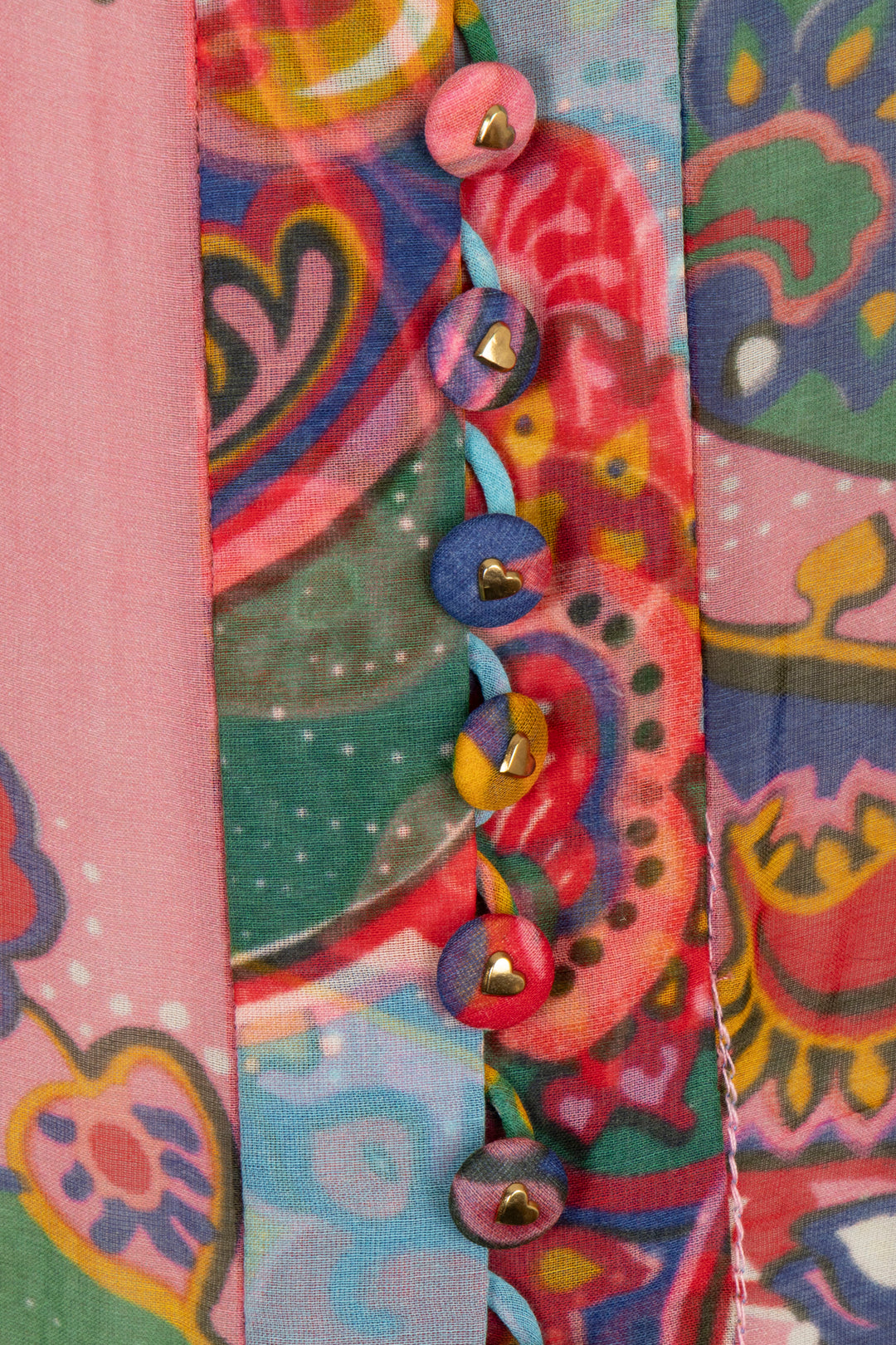 ZIMMERMANN Ruffled Paisley Dress Silk Cotton Multicolor
