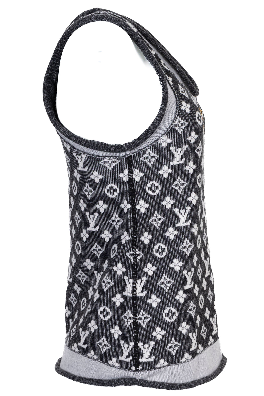 LOUIS VUITTON Top MNG Wool Black White