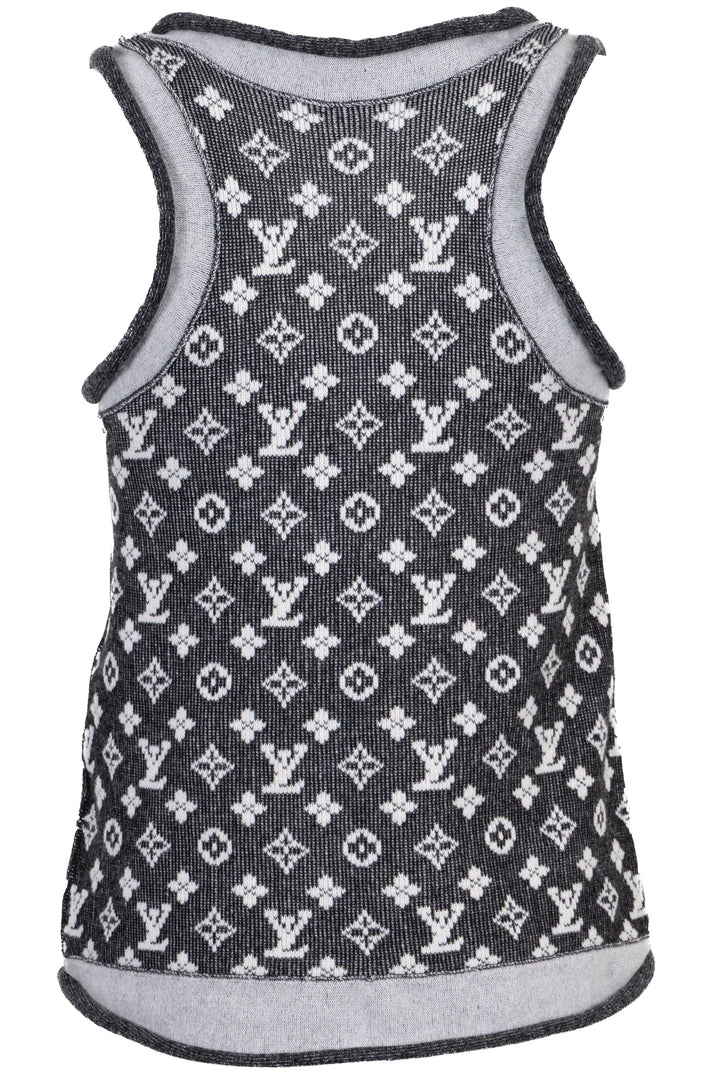LOUIS VUITTON Top MNG Wool Black White