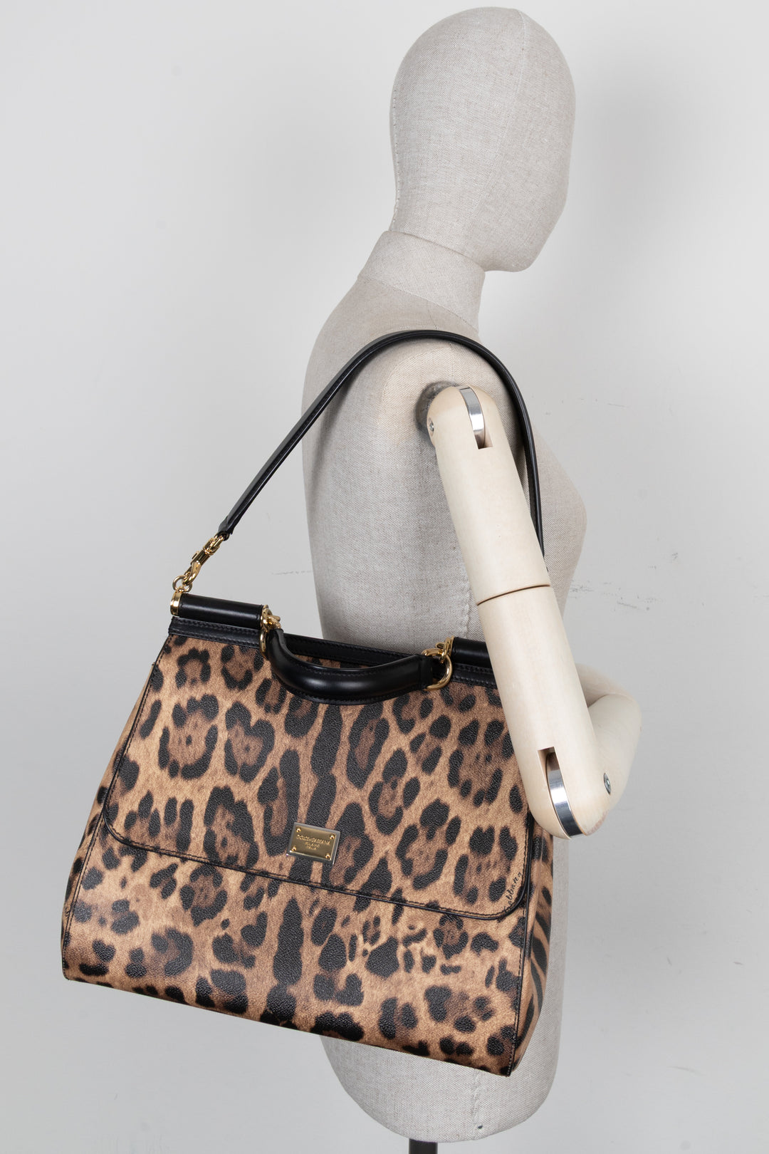DOLCE & GABBANA Large Sicily Tote Bag Cheetah