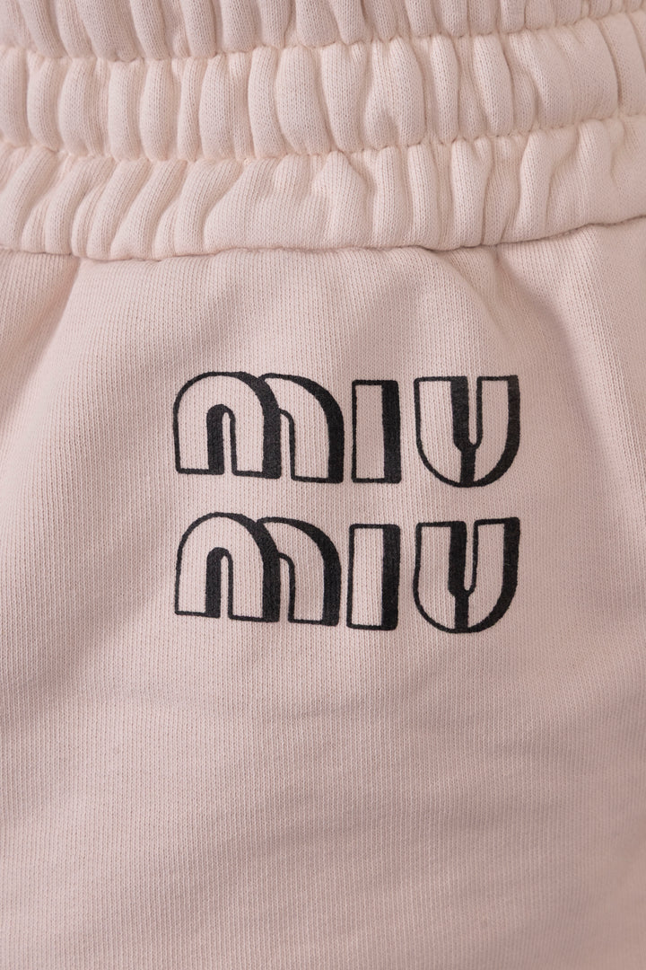 MIUMIU Shorts Jersey Cotton Cream