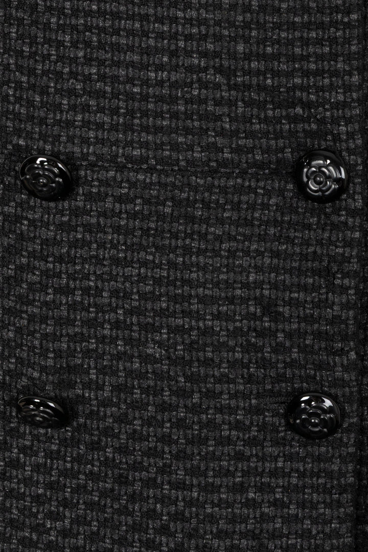 CHANEL Double Breasted Lurex Blazer Black
