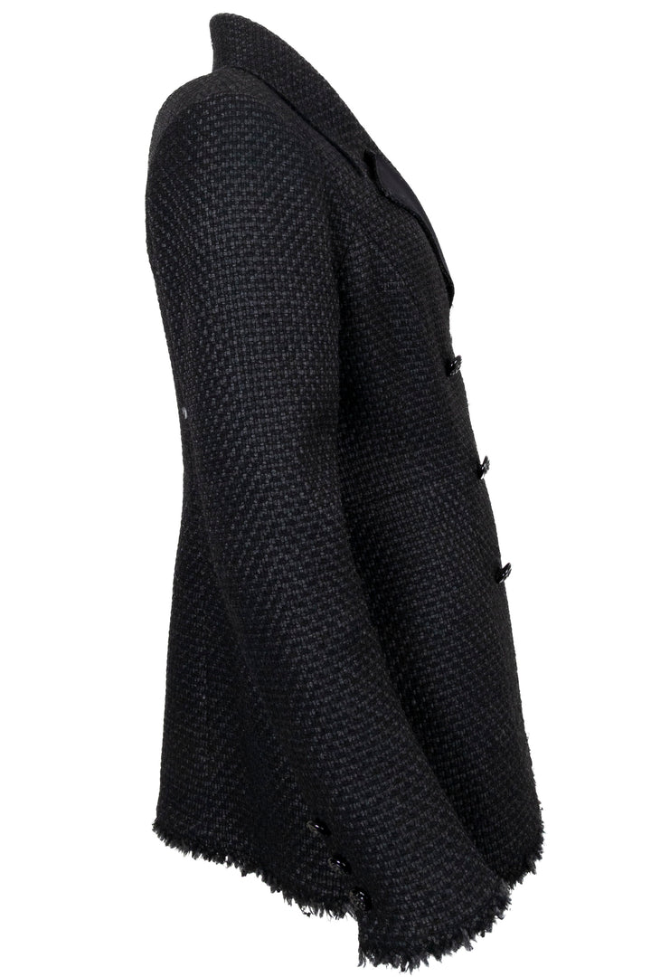 CHANEL Double Breasted Lurex Blazer Black