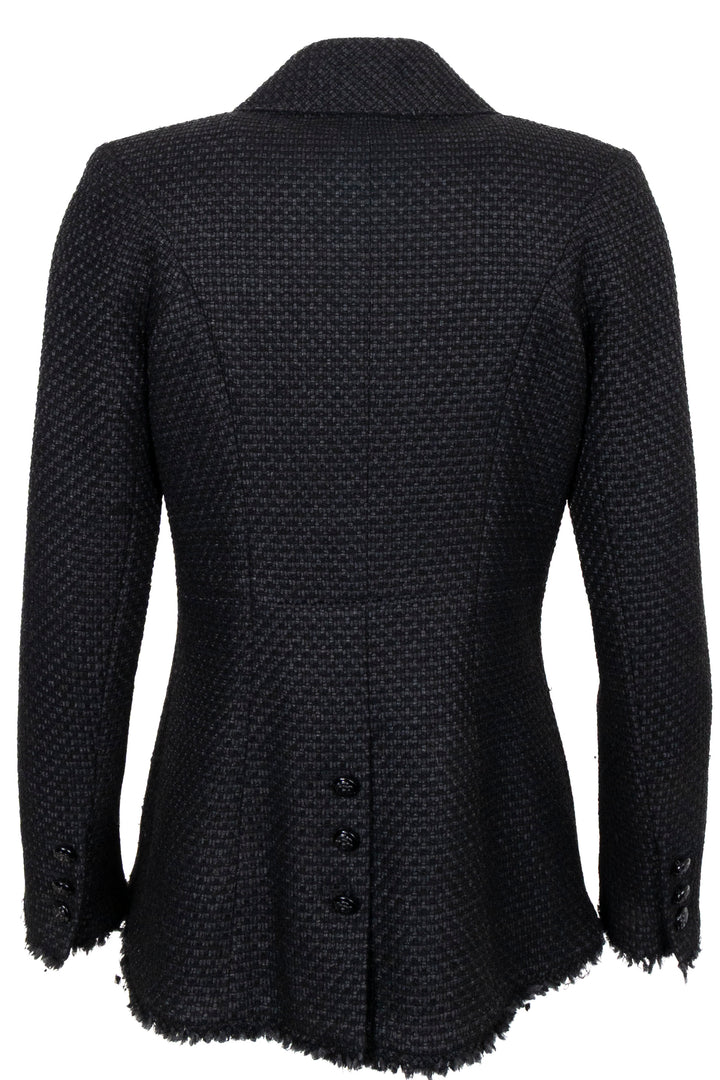 CHANEL Double Breasted Lurex Blazer Black