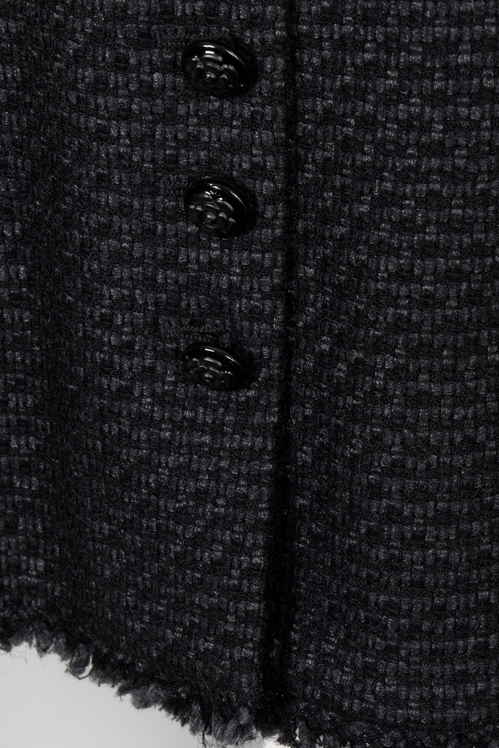 CHANEL Double Breasted Lurex Blazer Black